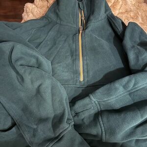 lululemon athletica Green Hoodie with Gold Zipper